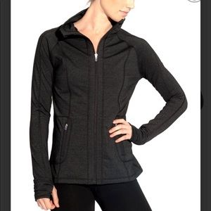 Chic charcoal colored work out jacket!